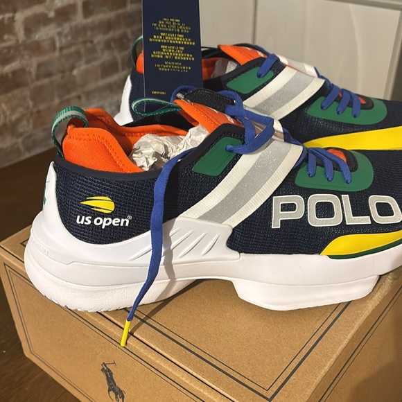 Polo by Ralph Lauren Yellow and Blue Athletic Shoes - Picture 1 of 3